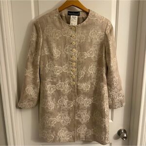 Harve Bernard suit coat, floral tapestry fabric. Size 14